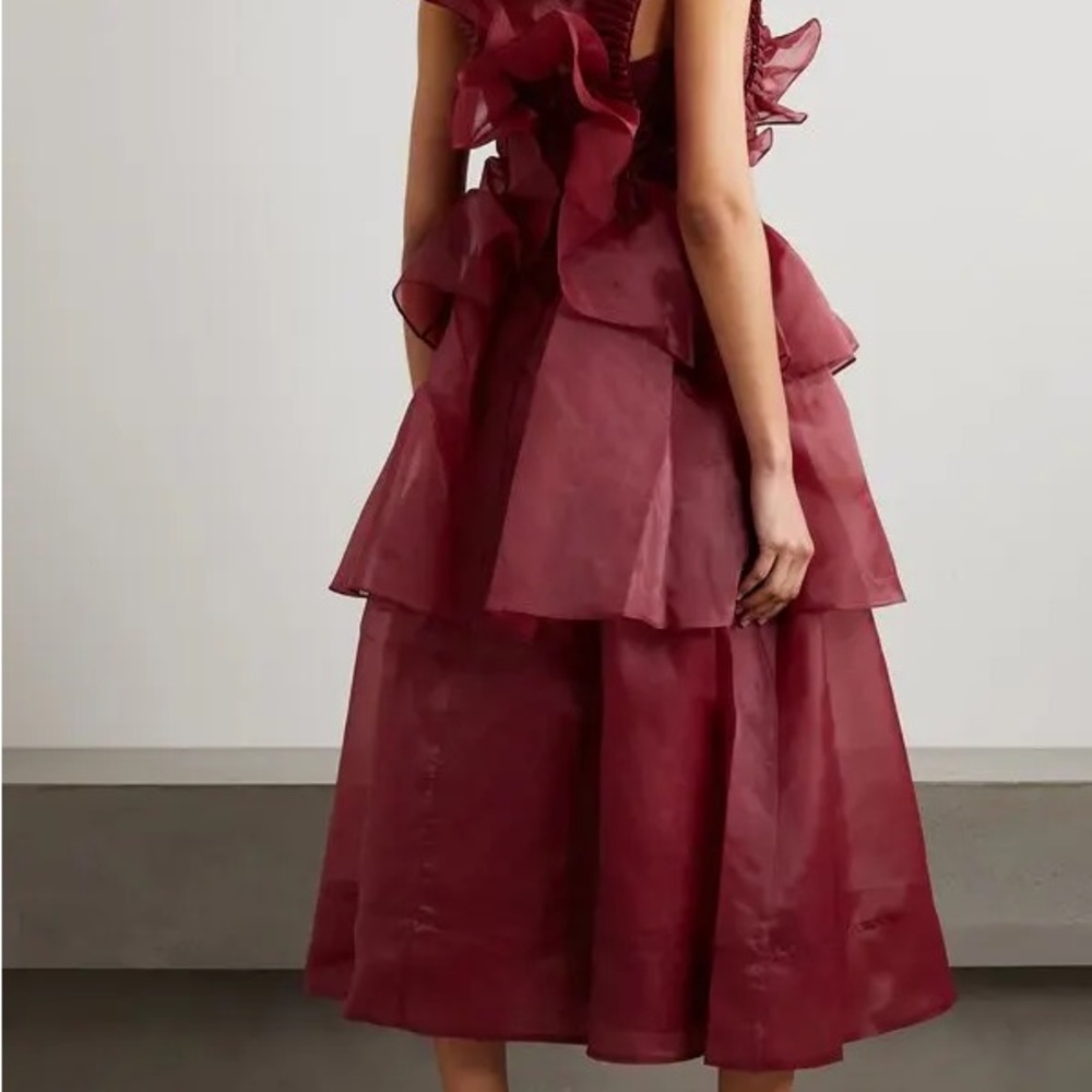 COPY - Asra Pleated Frill Midi Dress size 10 new - Picture 3 of 11